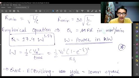 material removal rate formula